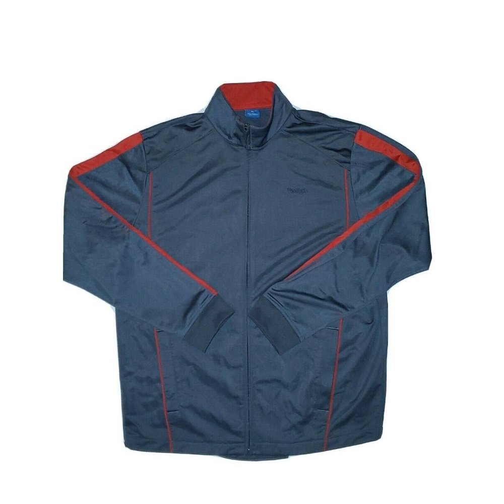 Vintage Single Stitch Reebok Men's Track Jacket XL Gray & Red